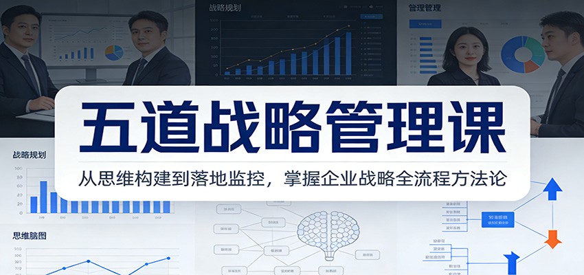 五道战略管理课：从思维构建到落地监控，掌握企业战略全流程方法论-极速搞钱指南