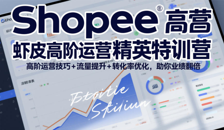 Shopee虾皮高阶运营精英特训营，高阶运营技巧+流量提升+转化率优化，助你业绩翻倍-极速搞钱指南