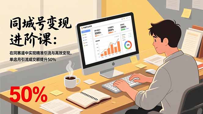 同城号变现进阶课：在同城赛道中实现精准引流与高效变现，单店月引流成交额提升50%-极速搞钱指南