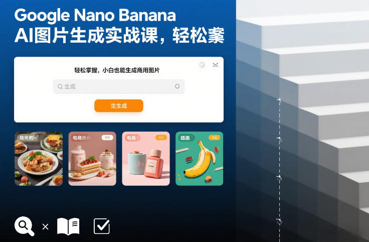 Google Nano Banana AI图片生成实战课，轻松掌握，小白也能生成商用图片-极速搞钱指南