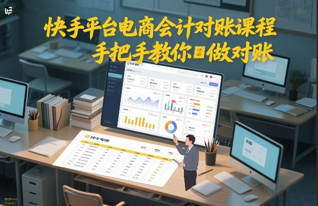 快手平台电商会计对账课程，手把手教你做对账-极速搞钱指南