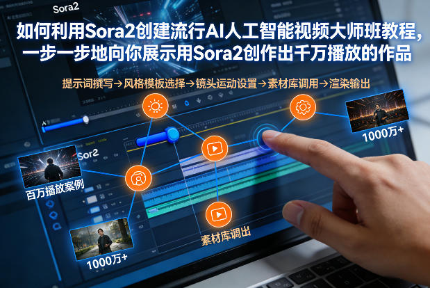 如何利用Sora2创建流行AI人工智能视频大师班，一步一步地向你展示用Sora2创作出千万播放的作品-极速搞钱指南