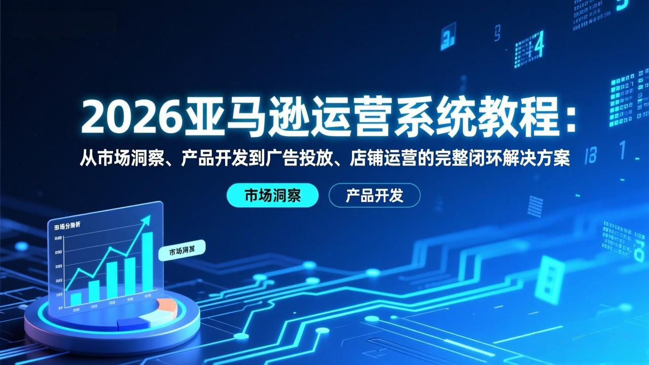 2026亚马逊运营系统教程：从市场洞察、产品开发到广告投放、店铺运营的完整闭环解决方案-极速搞钱指南