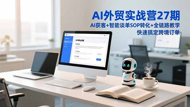 AI外贸实战营27期，AI获客+智能谈单+SOP转化+全链路教学，快速搞定跨境订单-极速搞钱指南