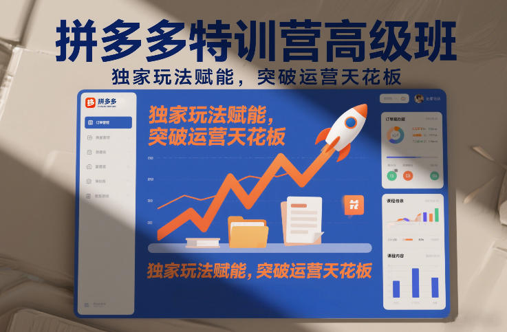 拼多多特训营高阶班，独家玩法赋能，突破运营天花板(更新26年1月)-极速搞钱指南