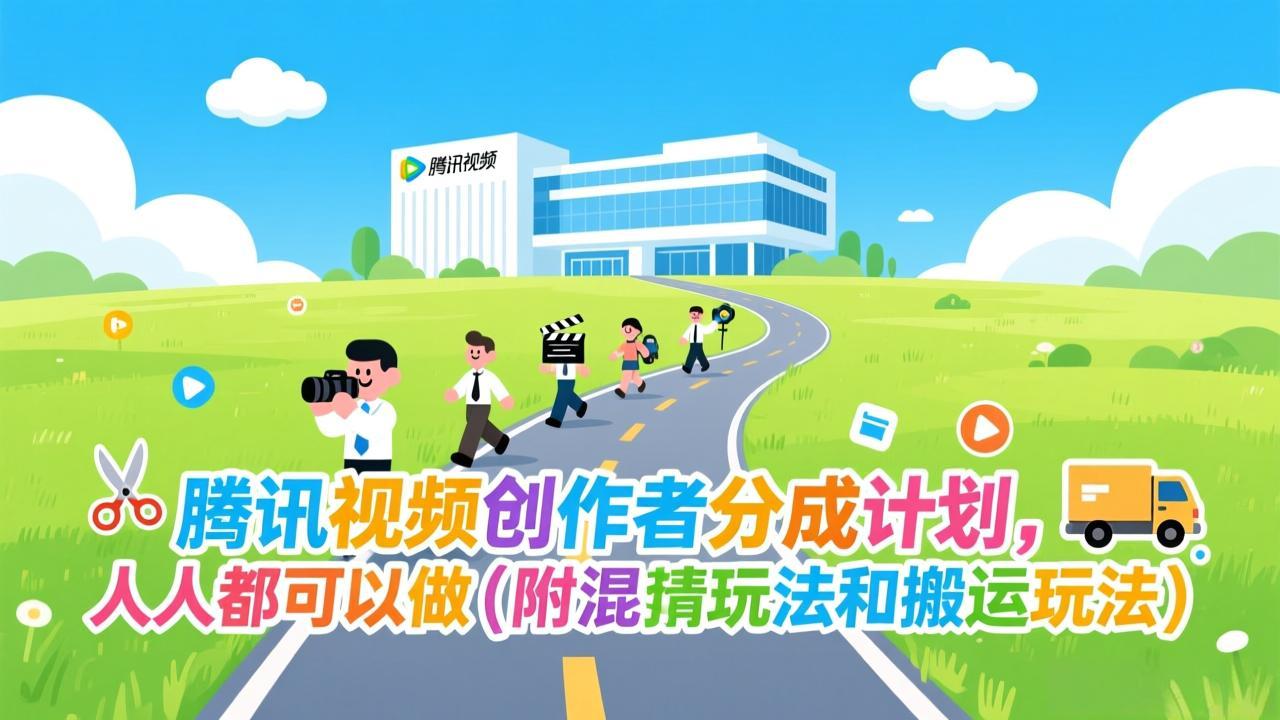 腾讯视频创作者分成计划，人人都可以做(附混剪玩法和搬运玩法-极速搞钱指南