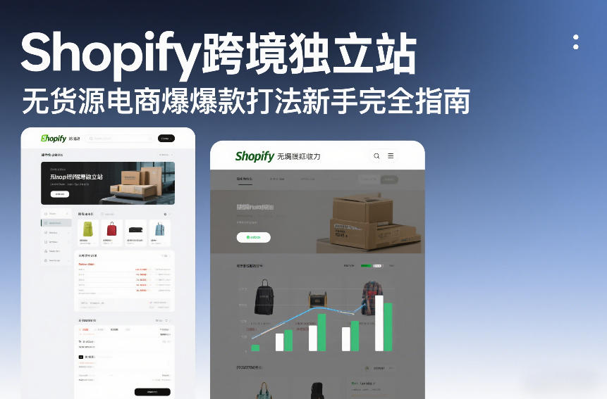 Shopify跨境独立站无货源电商爆款打法新手完全指南-极速搞钱指南