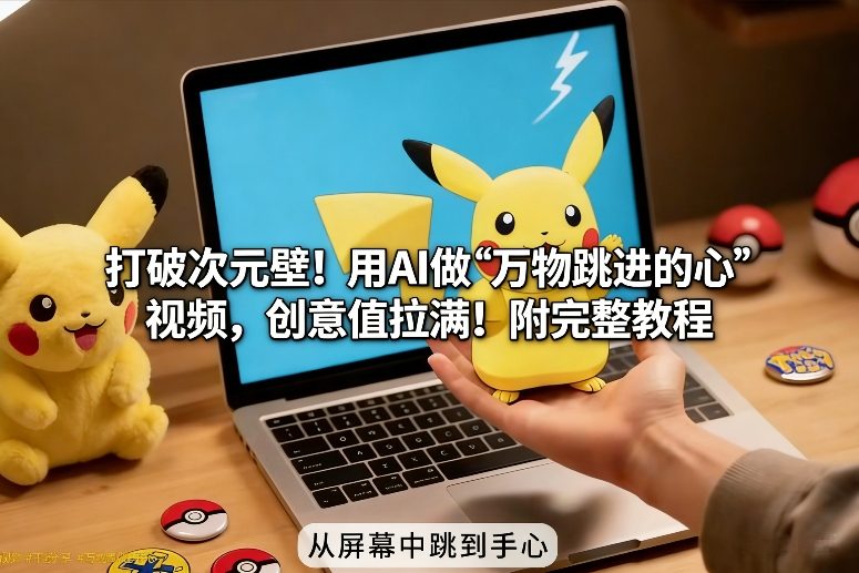 打破次元壁！用AI做【万物跳进手心】视频，创意值拉满！附完整教程-极速搞钱指南