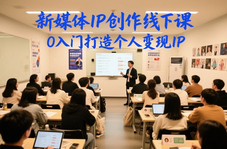 新媒体IP创作线下课，0入门打造个人变现IP-极速搞钱指南