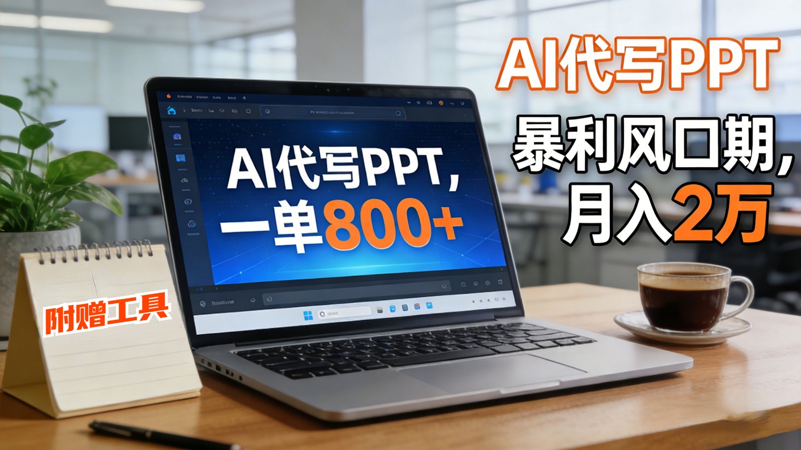 AI 代写做 PPT！一单狂赚 800+，风口期月入 2 万(工具 + 提示词直接送)-极速搞钱指南