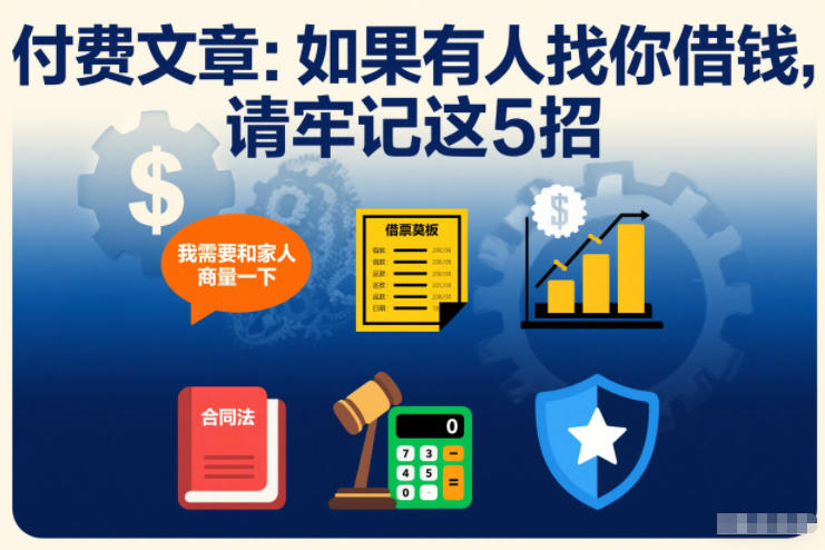 付费文章：如果有人找你借钱，请牢记这5招-极速搞钱指南