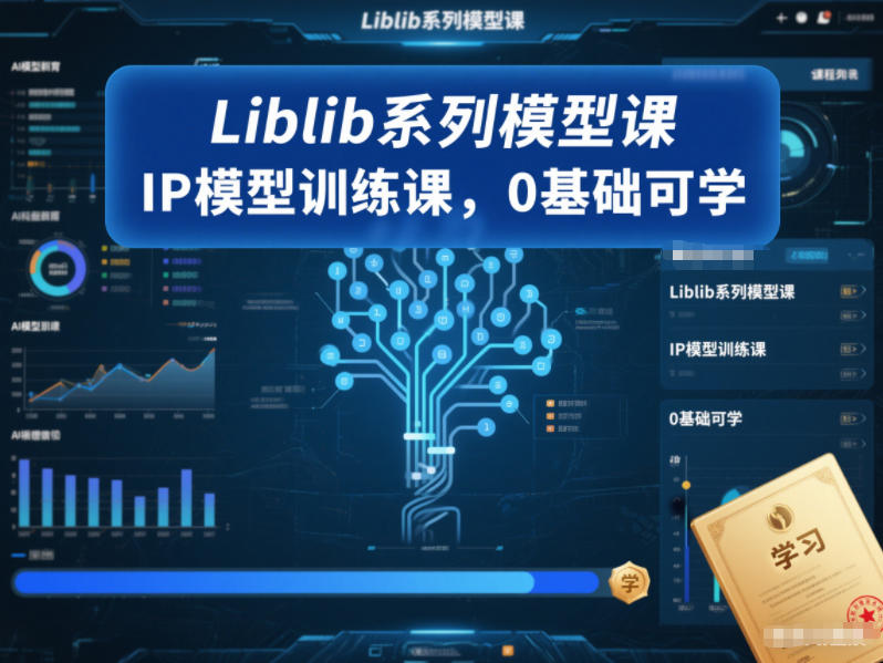 Liblib系列模型课，IP模型训练课，0基础可学-极速搞钱指南