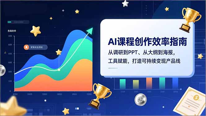 AI课程创作效率指南，从调研到PPT、从大纲到海报，工具赋能，打造可持续变现产品线-极速搞钱指南