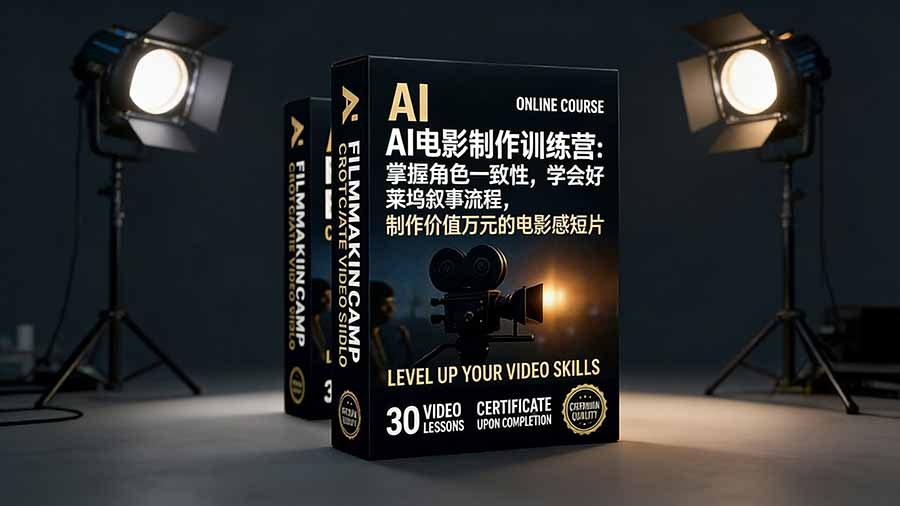 AI电影制作训练营：掌握角色一致性，学会好莱坞叙事流程，制作价值万元的电影感短片-极速搞钱指南