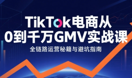 TikTok电商从0到千万GMV实战课，从0到1拆解实战秘籍(更新)-极速搞钱指南