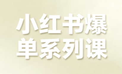 小红书爆单系列课，聚焦小红书电商全链路增长(更新)-极速搞钱指南