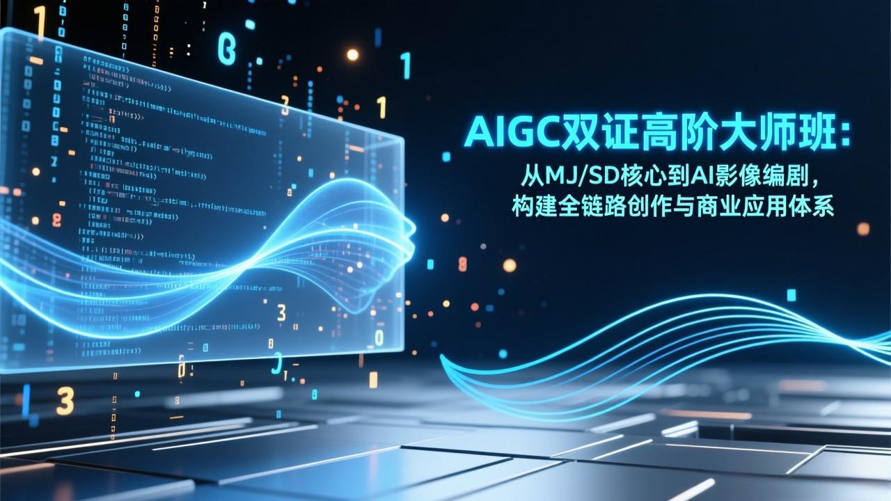 AIGC双证高阶大师班：从MJ/SD核心到AI影像编剧，构建全链路创作与商业应用体系-极速搞钱指南