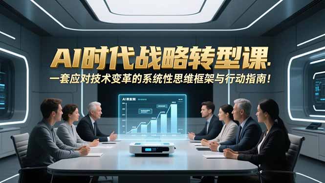 AI时代战略转型课：一套应对技术变革的系统性思维框架与行动指南！-极速搞钱指南